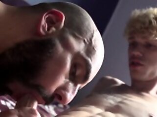 Bald inked straighty railing bottoms ass cumshot gay porn blowjob gay porn
